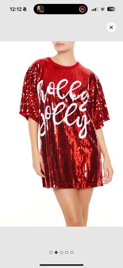 Red Sequin Christmas Dress