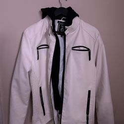 Men’s Fried Denim Premium Collection Adult Medium Moto Hooded Jacket Fleece