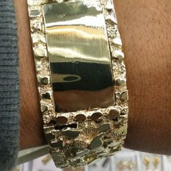14k Gold Nugget Bracelet 102.4 grams