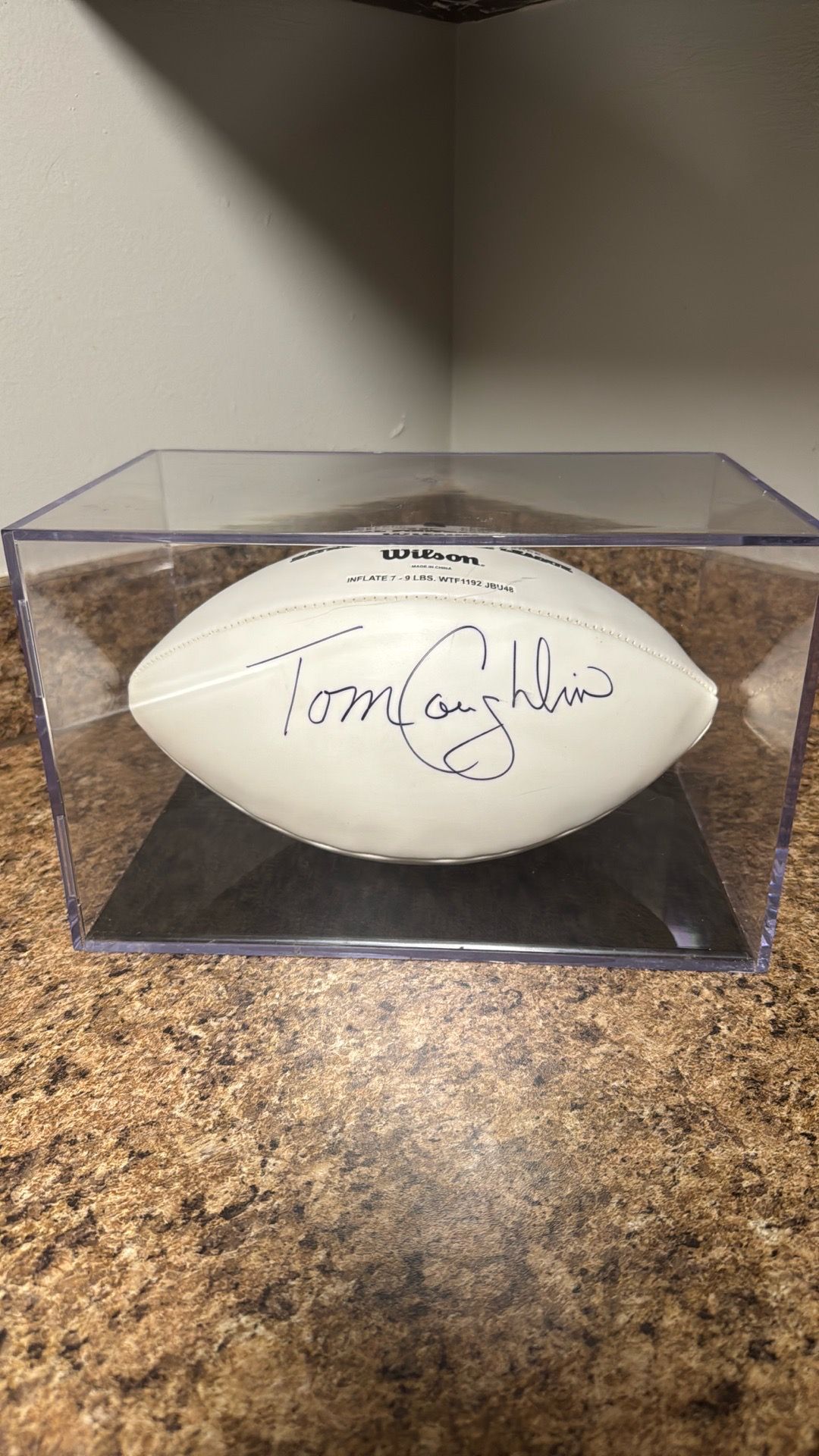 Tom Coughlin Signed NFL Football New York Giants