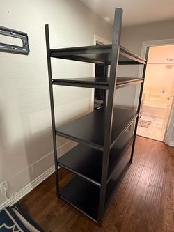 Black Metal 5-Tier Shelving Unit
