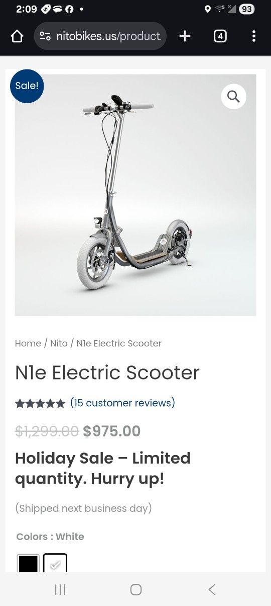 Nito Electric Scooter With Charger