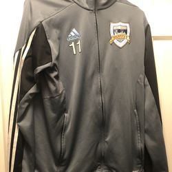 Adidas Seattle United Clamacool #11Mens Gray Full Zip Sweatshirt Jacket Sz Small