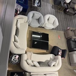 Avila 2 Sofa and 2 Chair Living Room Set / 4-piece
