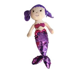 Dan Dee Collectors Choice Purple Plush Mermaid Swipe To Change Color 14in