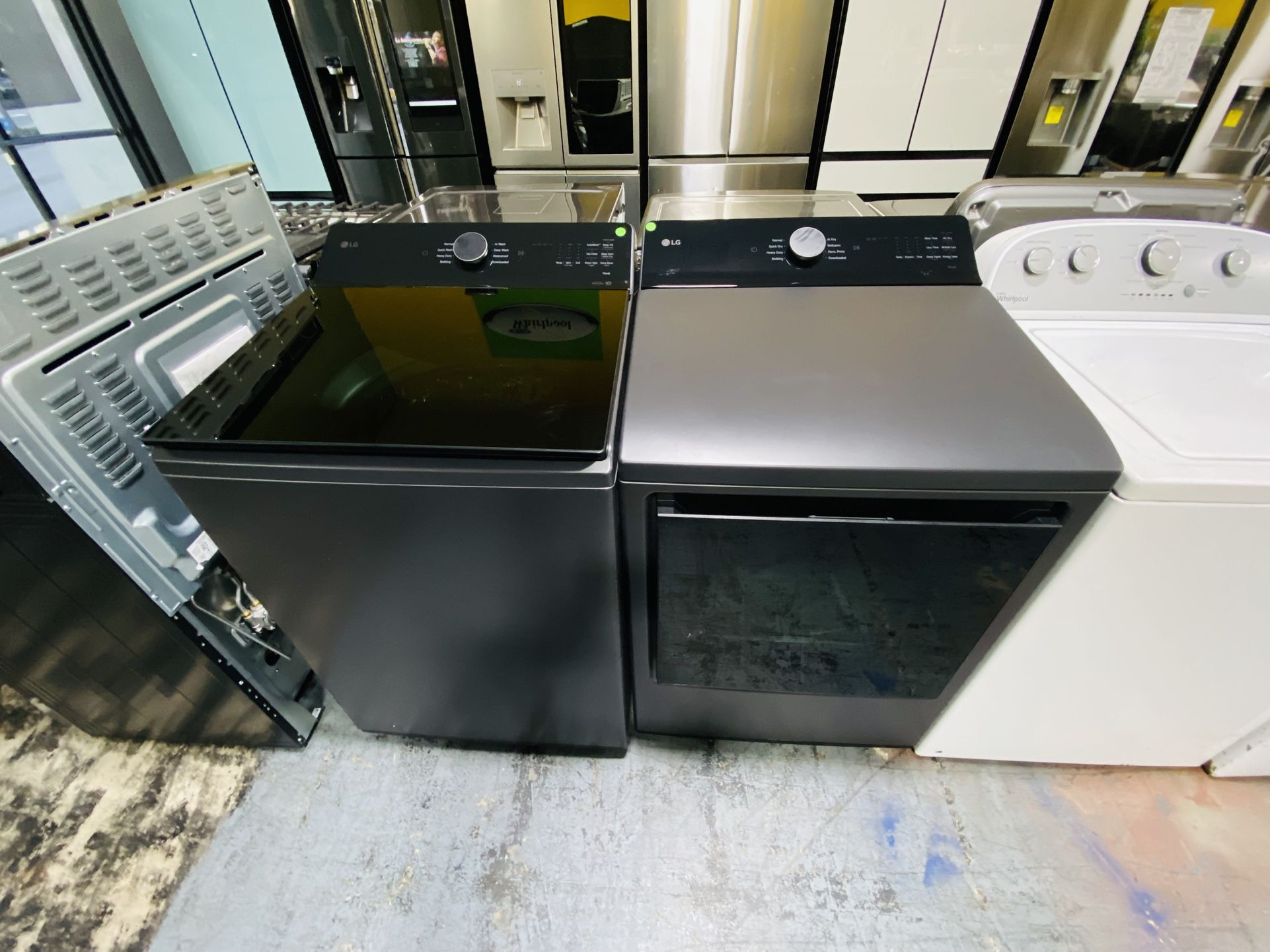 Washer And Dryer Black Stainless Steel A Pagos