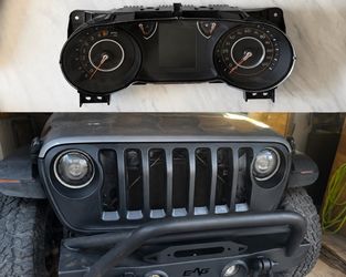 Jeep JL grille and cluster