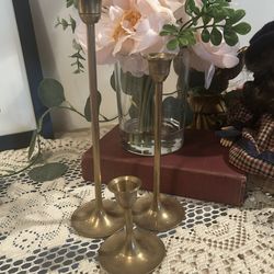Brass vintage candle sticks.  (Candle sticks only)