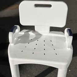 Drive Medical Adjustable Shower Chair with Back & Armrests
