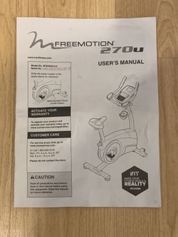 Freemotion 270u upright exercise bike manual new arrivals