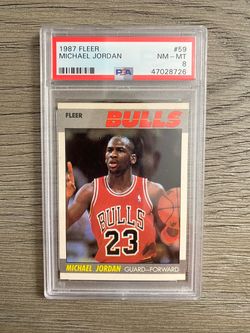 1987 Fleer Michael Jordan #59 PSA 8