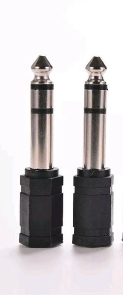 Audio - Adapters - 6.35mm (1/4”) Male Plug to 3.5mm (1/8”) female audio adapters