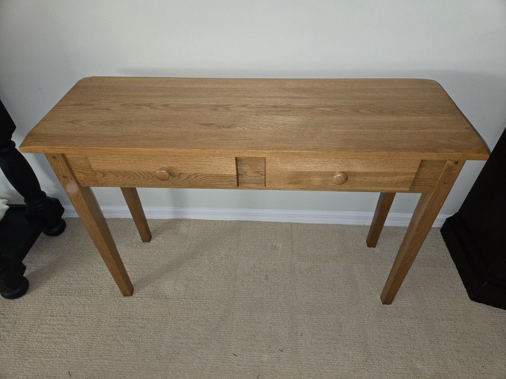 Solid Oak Console Table
