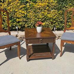 Wood Ethan ALLEN Table & CHAIRS 