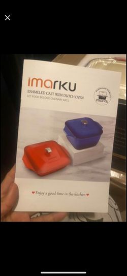 Enameled cast iron Dutch oven - red 5 quart