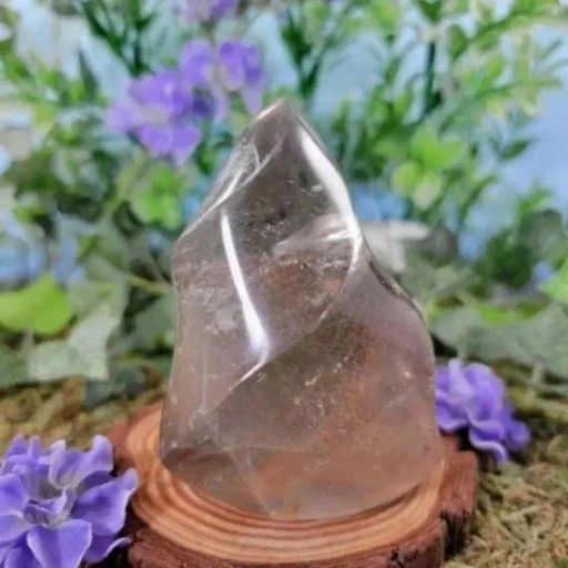 Smoky Quartz Crystal Flame, Spiral #7