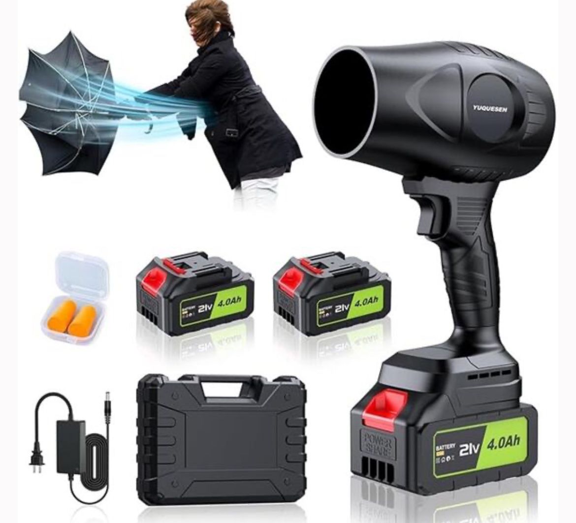 Vuquesen Cordless Leaf Blower Battery Powered Electric Leaf Blower 21v