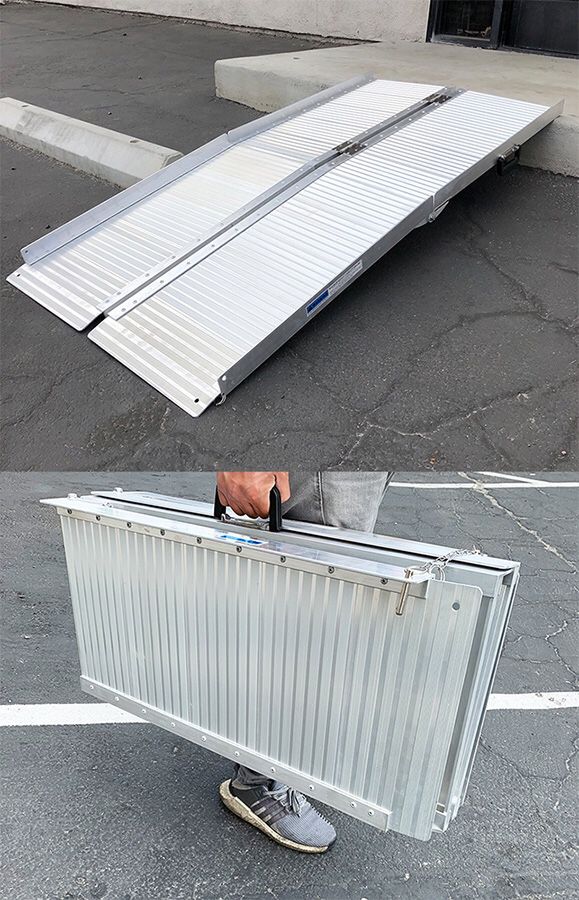 New in box $115 Aluminum 5’ ft Portable Multifold Wheelchair Scooter Mobility Ramp (60”x28”)
