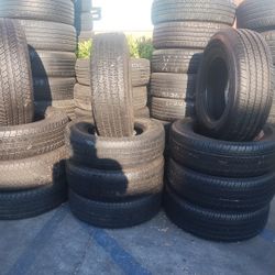 LT245/70R17 FIRESTONE A SET OF FOUR USED TIRES, INCLUDES MOUNTING AND BALANCING 