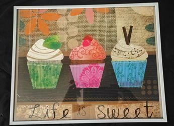 Printed picture with white frame