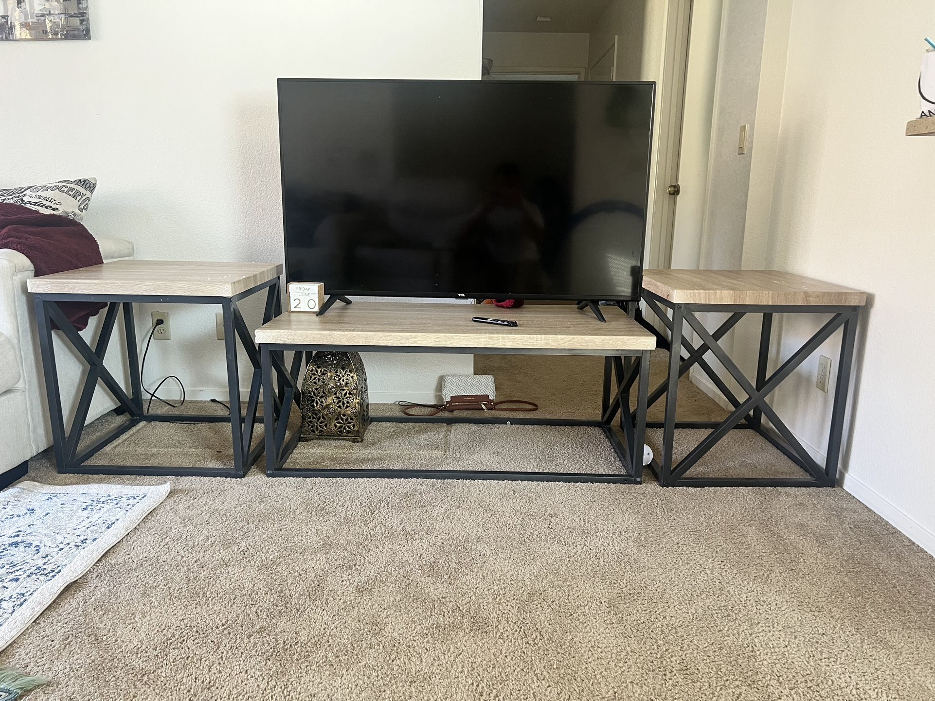 Coffee Table with Matching End Tables