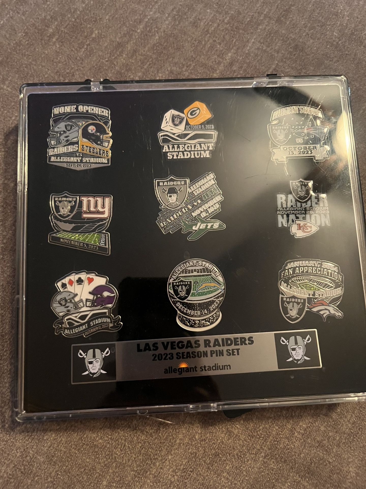 Raiders 2023 Season Pin Set