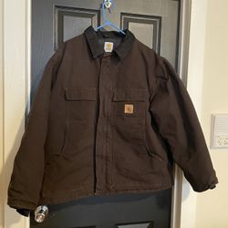 Men’s Carhartt Jacket Brown Size 2XL