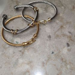 3 Stainless Steel Bracelets