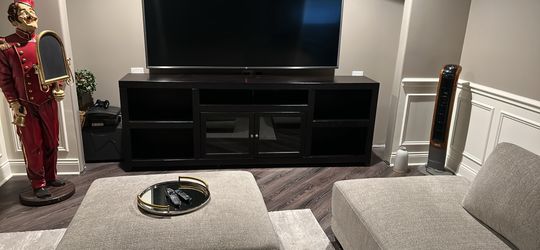 Black Wood TV Stand