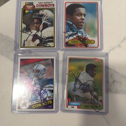 16 Autographed Tony Dorsett Football Cards
