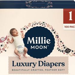 Millie Moon Luxury Soft Baby Diapers Size 1, 6-11 lbs. 31 Count