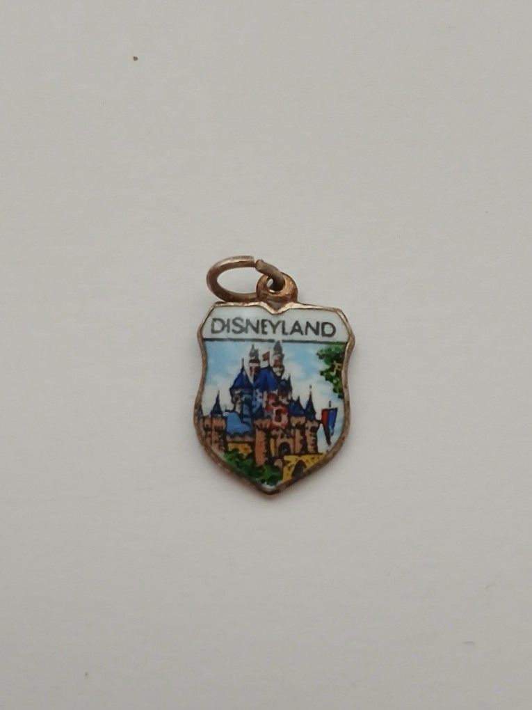 Vintage Disneyland Charm Shield Walt Disney Productions Stamped Made in Germany