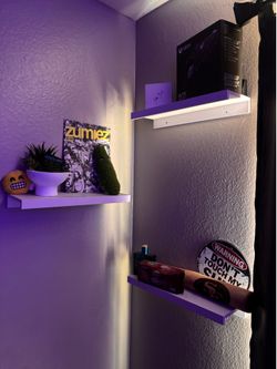 White shelves White