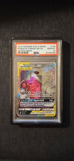 Pokemon TCG 2019 Unified Minds Mega Sableye & Tyranitar GX PSA 10 EN 126/236