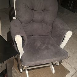 Grey Nursery Rocker Glider 