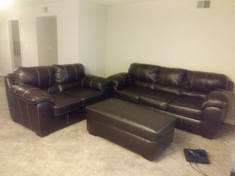 Three piece sofa/love seat/ottoman for sale