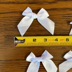 Set of 19 3” X 3” White Ribbons