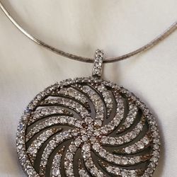 925 Sparkly Pendant Necklace