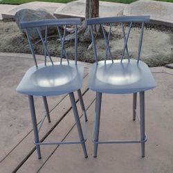 Set of 2 Becket Metal X Back Counter Height Barstool Gray - Threshold™
