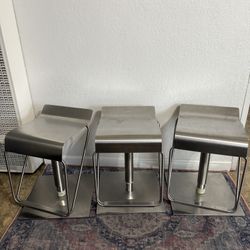 Stainless Steel Bar Stools READ DESCRIPTION 