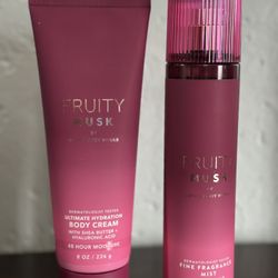 NEW Bath & Body Works "Fruity Musk" Set (Mist + Body Cream)