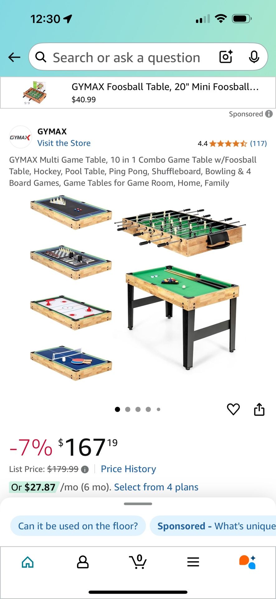 Mini Multi Game Table