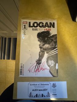Logan Black White and Blood signed by Alex Maleev