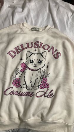 Sweatshirt white size large by wound up