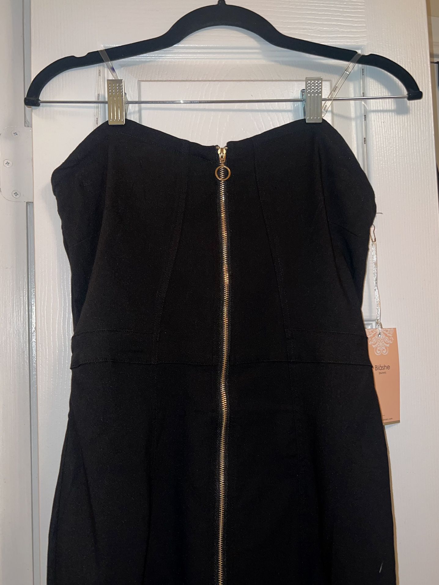 Strapless Black Mini Dress