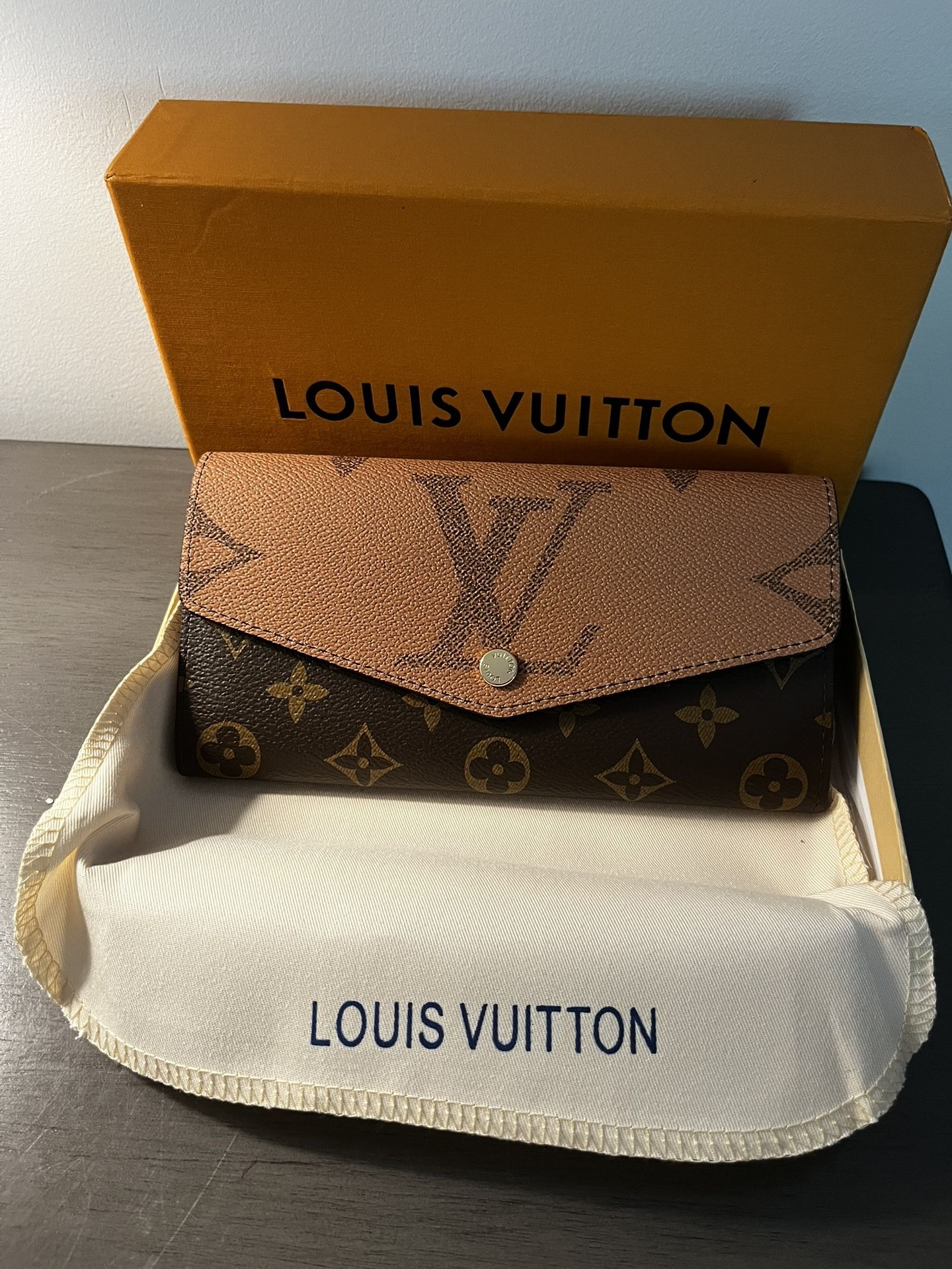 Louis Vuitton Brown Monogram Wallet with Envelope Flap