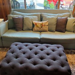 Couch-Crate & Barrel and Ottoman