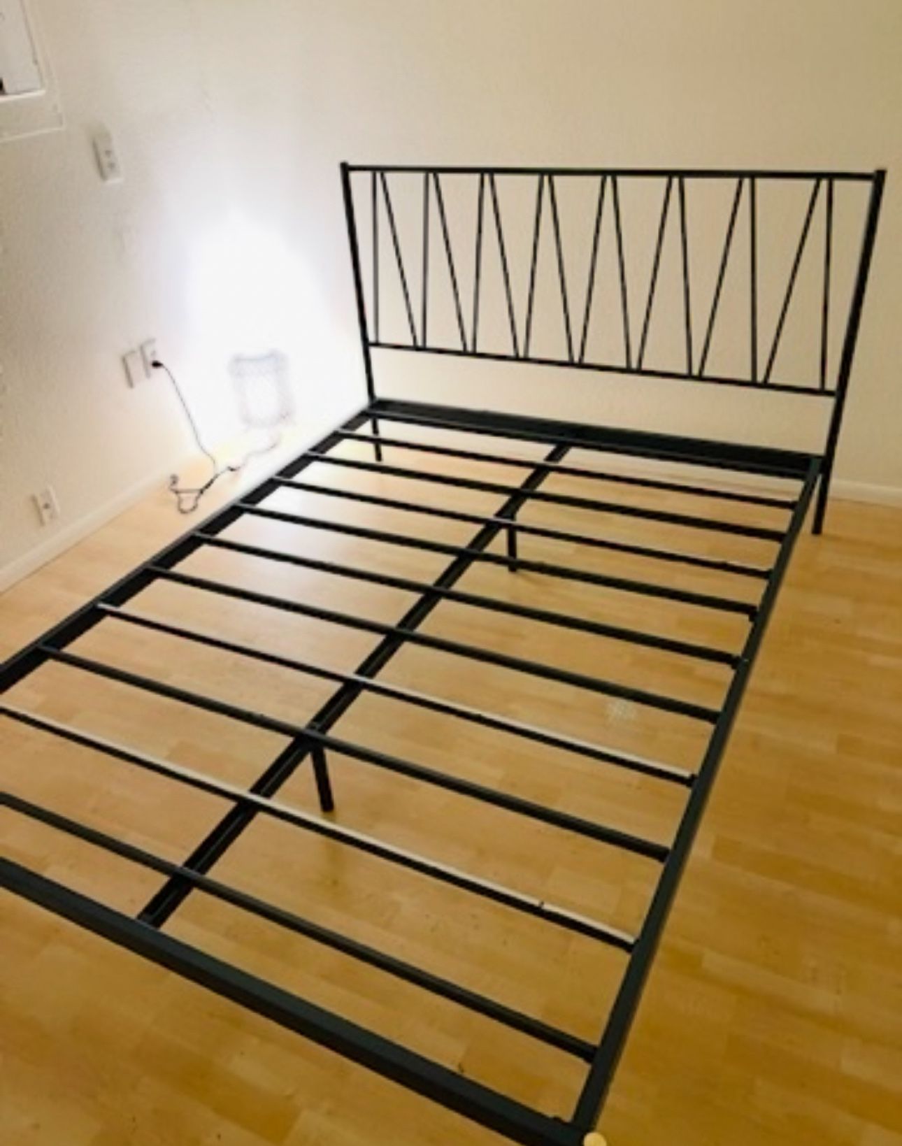 Dark Blue Metal Queen Bed frame ONLY