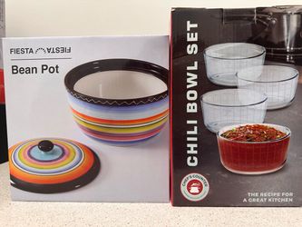 Fiesta Bean Pot & Chili Bowl Set Bundle