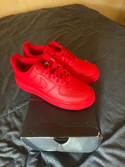 All red Nike Air Force 1s